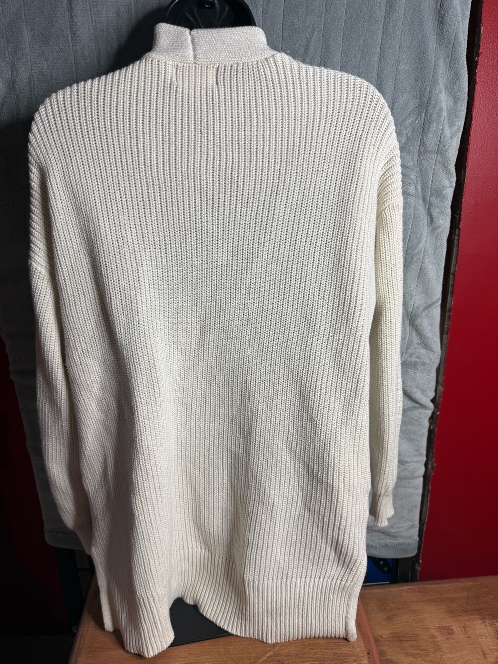 Universal Thread Cream Open-Front Ribbed Cardigan - Picture 2 of 3